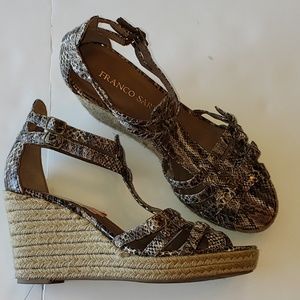 Franco Sarto animal print sandals size 8 and 1/2